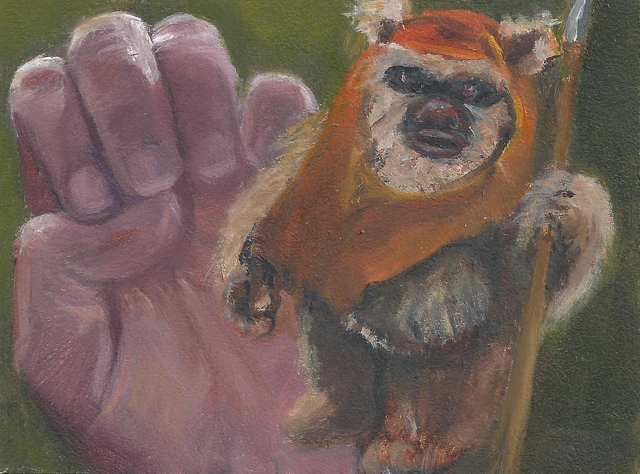 E is for Ewok Painting by Jessmyne Stephenson