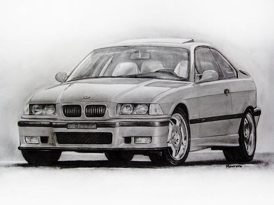 E36 M3 Drawing by Indaguis Montoto