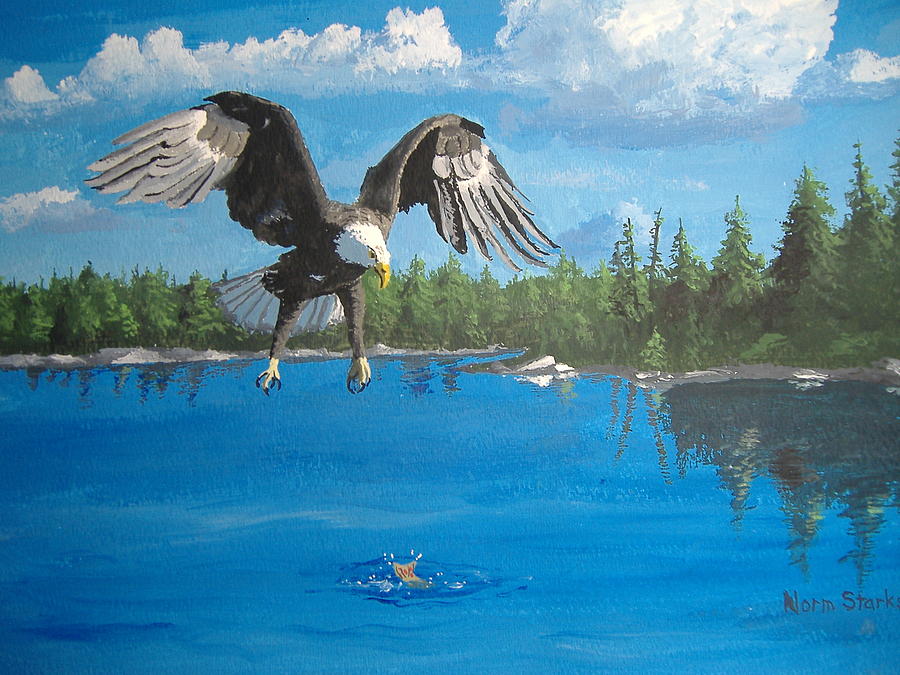 Eagle Painting - Eagle Attack by Norm Starks