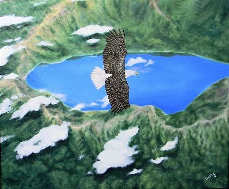 Eagle Eye View Painting by Olga Wing