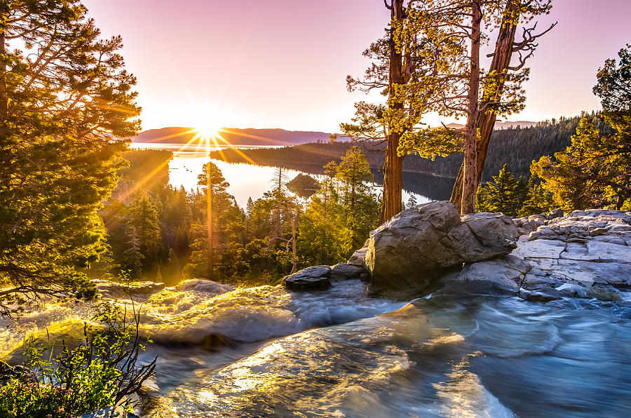 California Photograph - Eagle Falls Emerald Bay Lake Tahoe Sunrise First Light by Scott McGuire