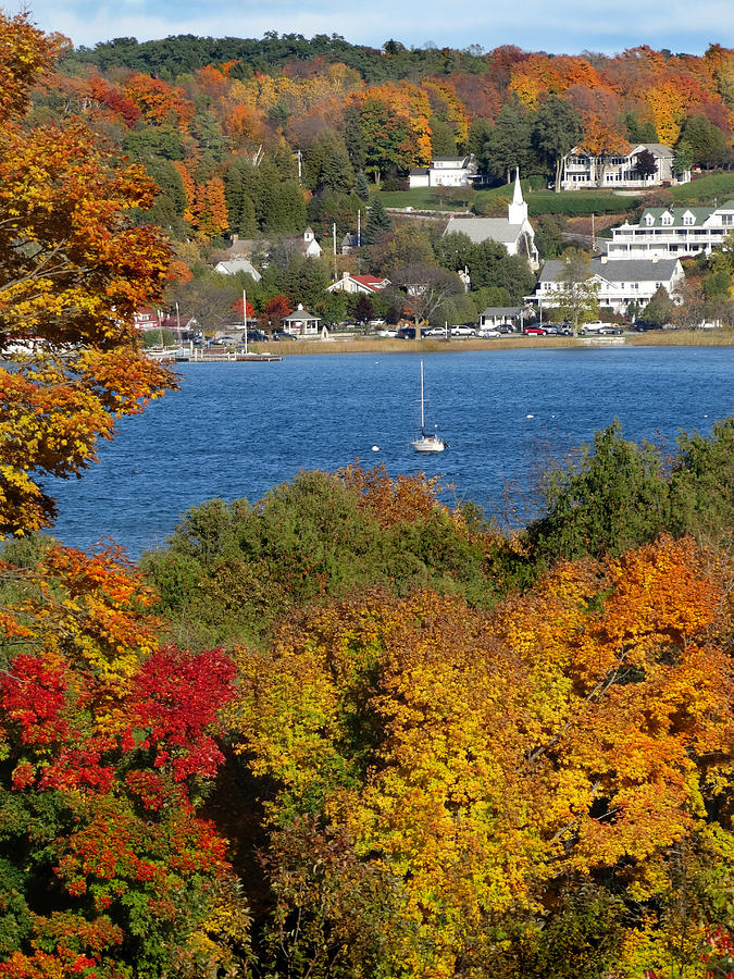 Eagle Harbor in the Fall Photograph by David T Wilkinson