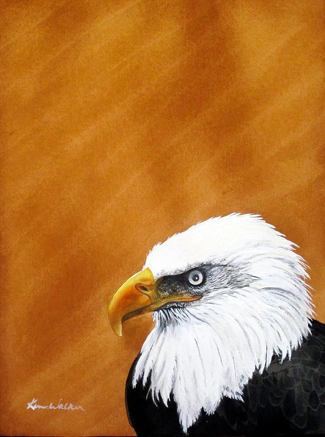 Eagle Watercolor Painting by Kimberly Walker