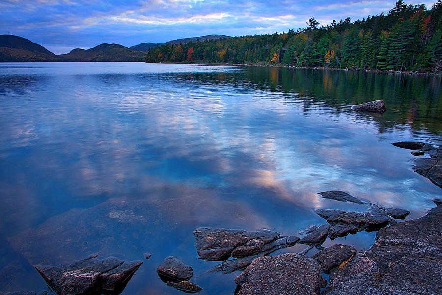Eagle Lake at Dusk - Maine Photograph by Stuart Litoff