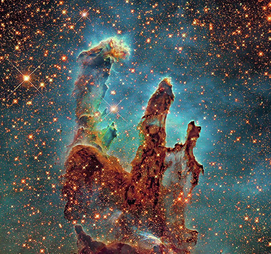 Eagle Nebulas Pillars Of Creation Photograph by Hubble Legacy Archive/nasa/esa/robert Gendler/science Photo Library