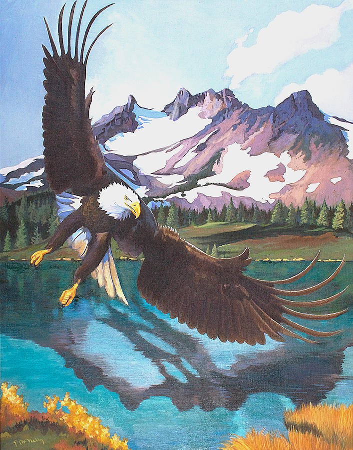 Eagle Oregon Lake Painting by Susan McNally