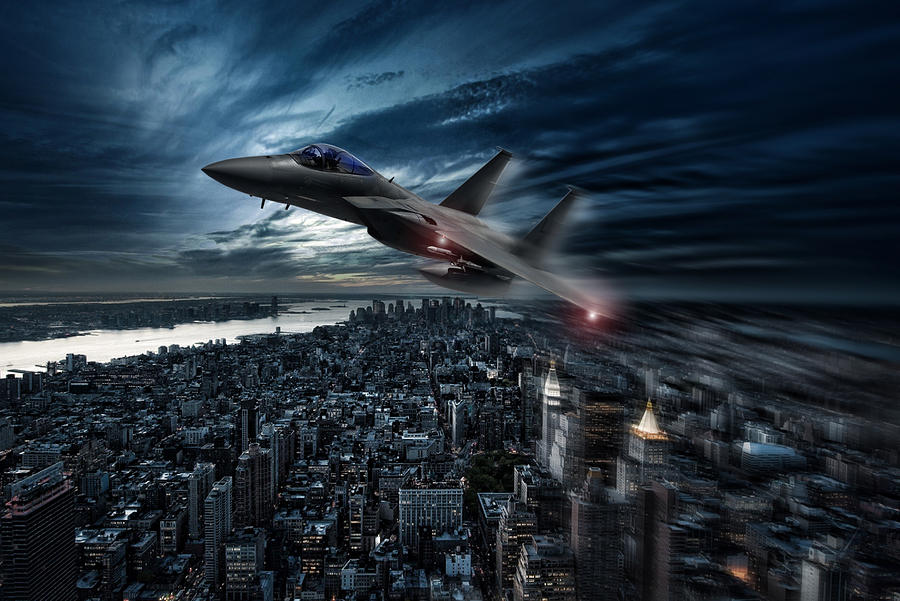 Eagle Digital Art - Eagle Over New York by Peter Chilelli