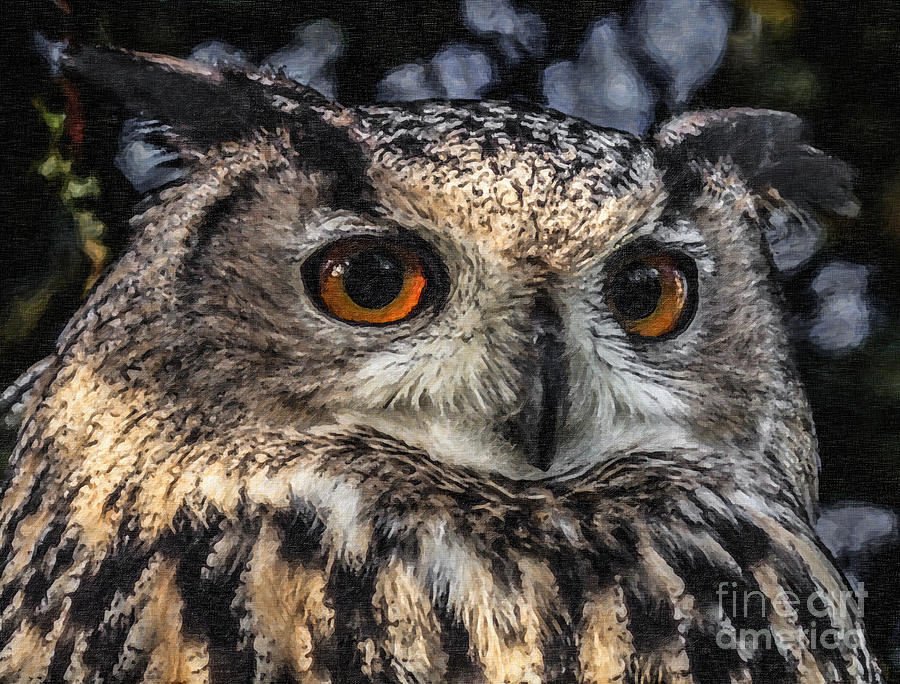 Eagle Owl Digital Art by Liz Leyden