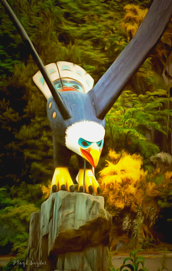 Eagle Sculpture Painting by Floyd Snyder