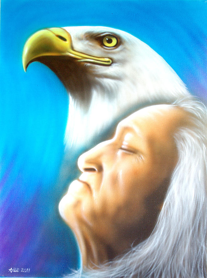 Eagle Spirit Painting by Amatzia Baruchi