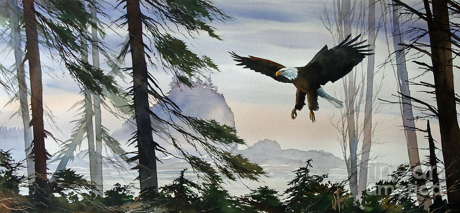 Eagle Wilderness Painting by James Williamson