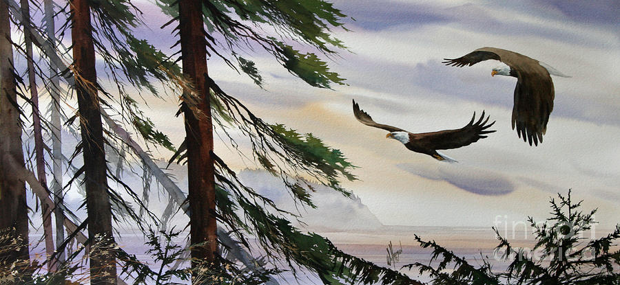 Eagles Romance Painting by James Williamson