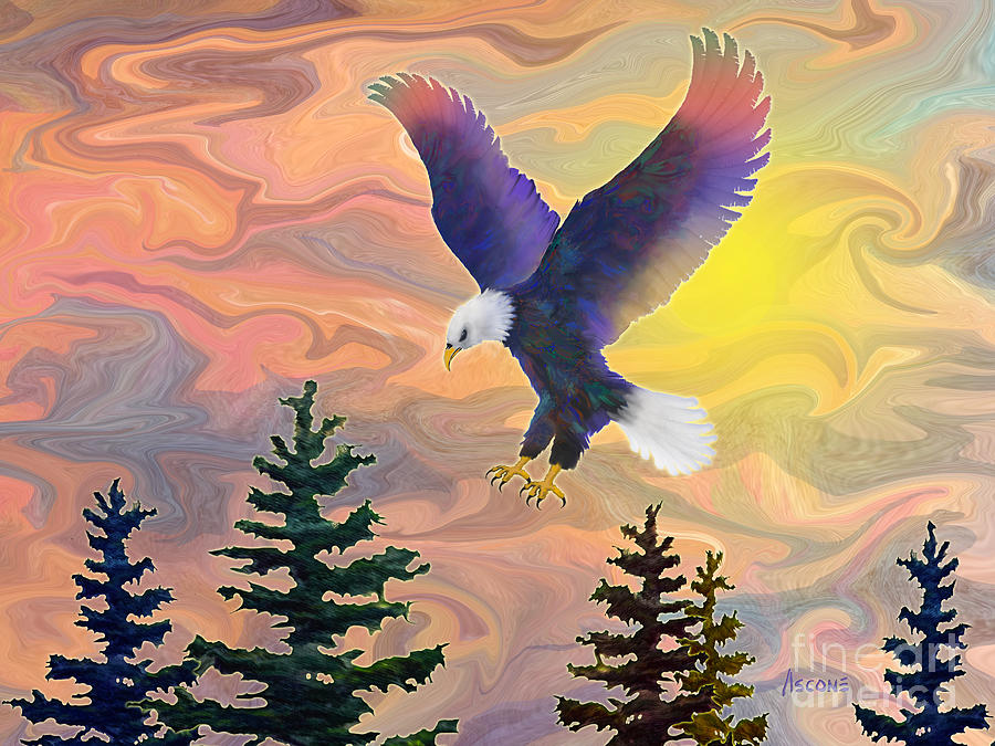 Eagle Painting - Eagles Roost by Teresa Ascone