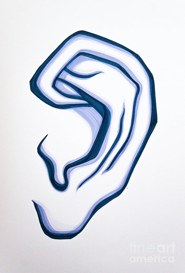 Ear Drawing - Ear by Aisha Klippenstein