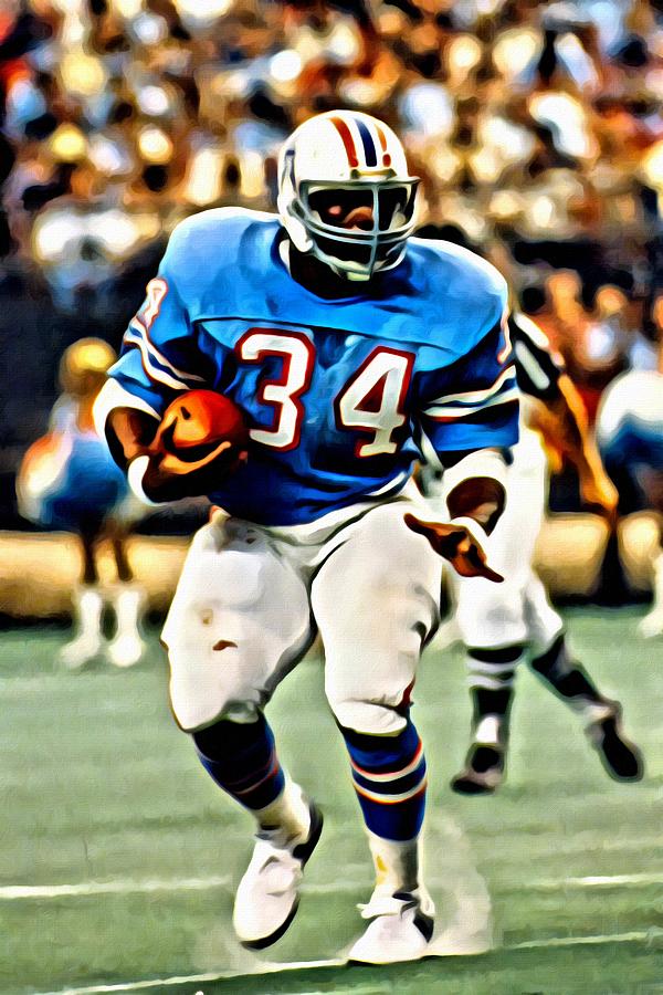 Earl Campbell Painting by Florian Rodarte