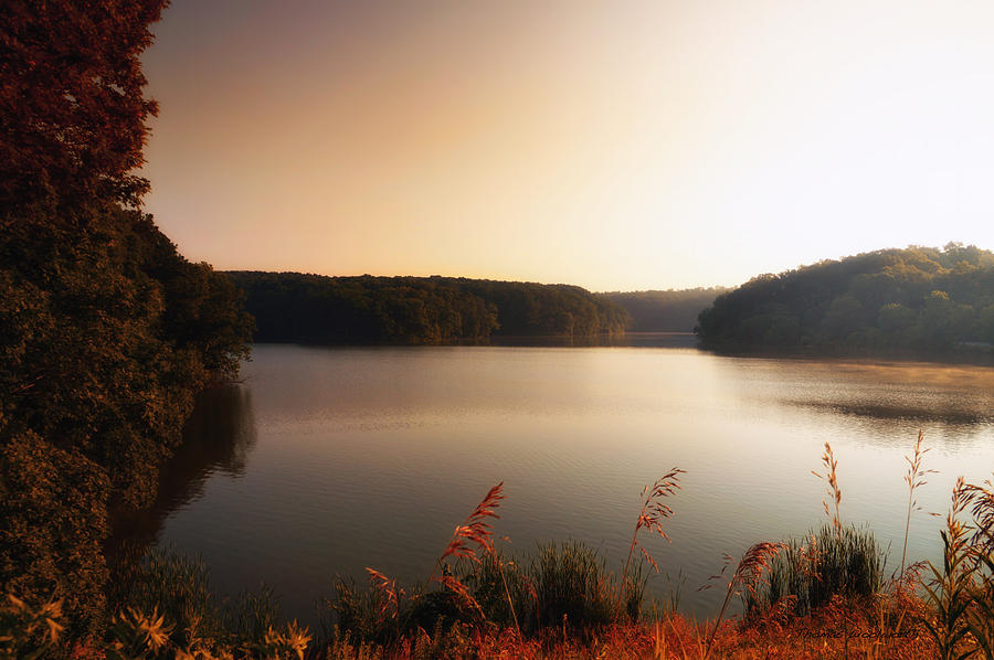 Fall Photograph - Early Autumn On The Lake by Thomas Woolworth