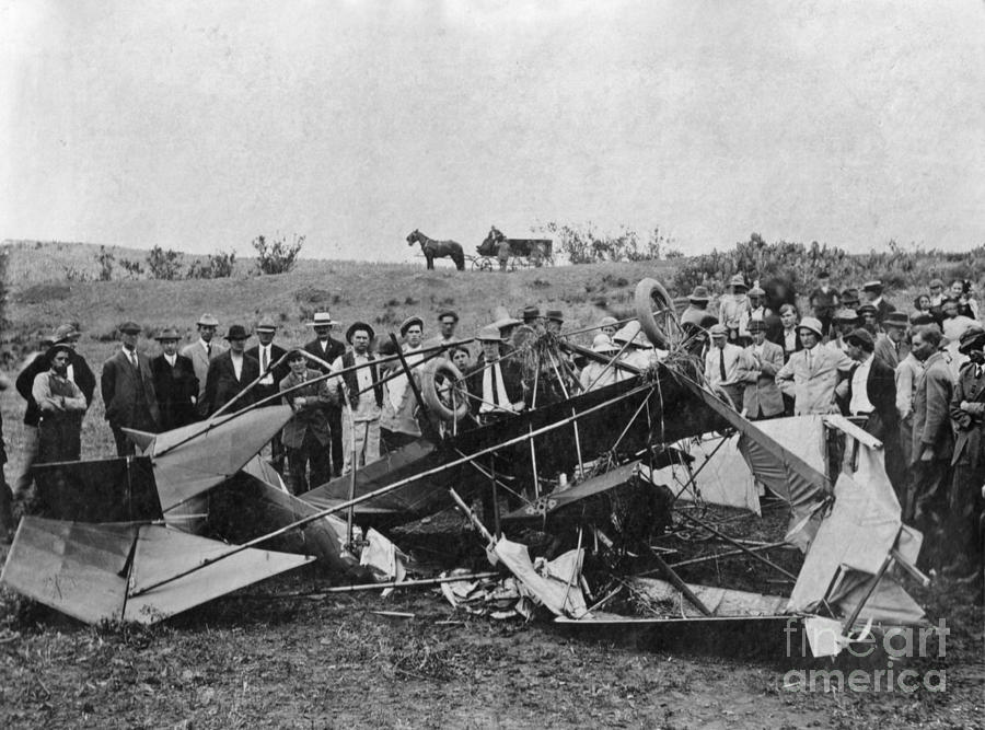 Early Aviation Crash Photograph by Gwyn Newcombe