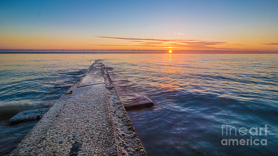 Early Breakwater Sunrise Photograph by Andrew Slater