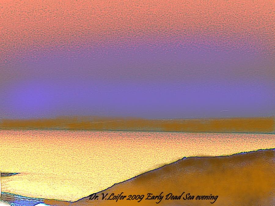Early Dead Sea evening Digital Art by Dr Loifer Vladimir