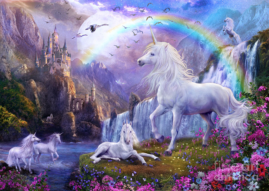 Unicorn Digital Art - Early Evening by MGL Meiklejohn Graphics Licensing