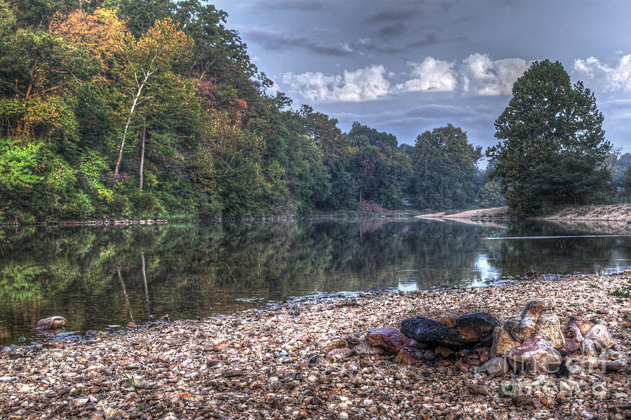 Early Fall on the Jacks Fork Photograph by Larry Braun