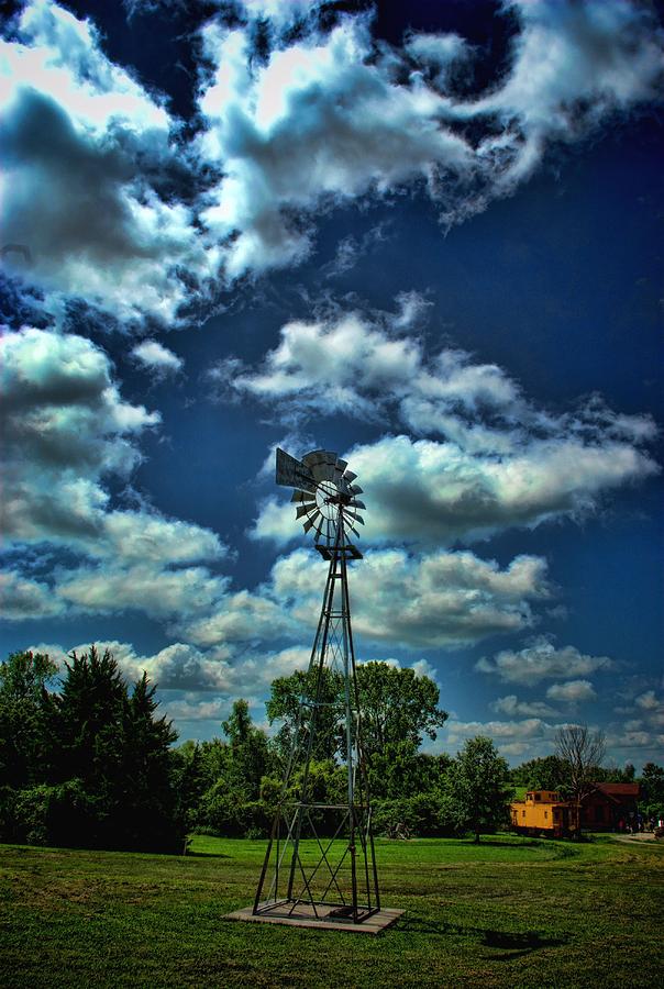 Early Farm Wind Mill Photograph by Tim McCullough