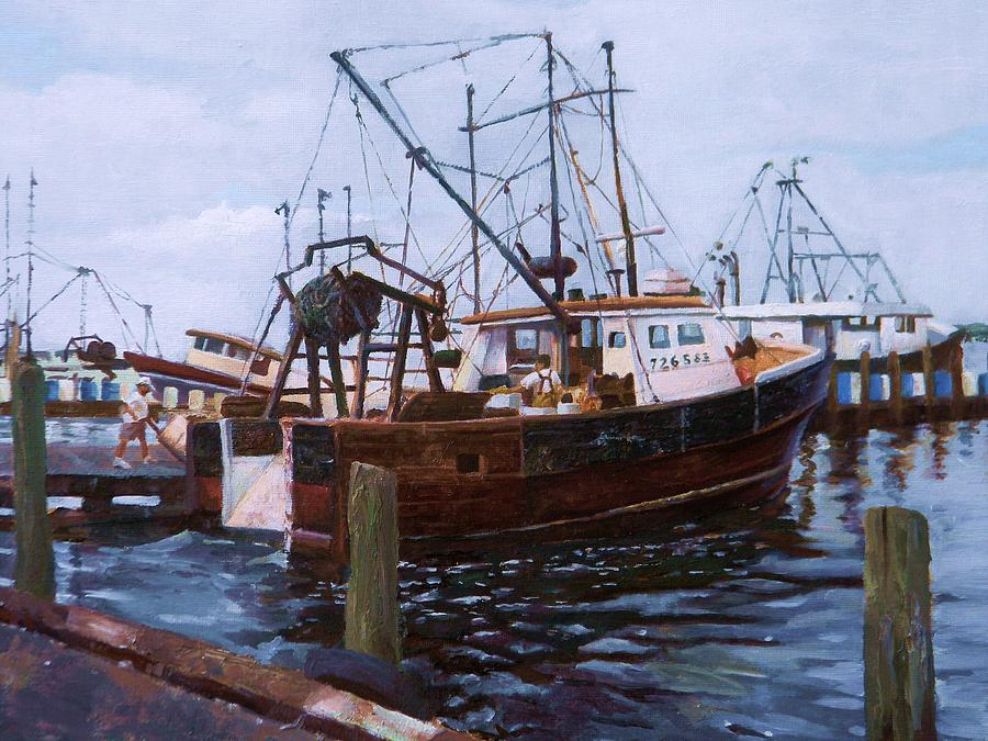 Early Harbor Morning Painting by Noe Peralez - Fine Art America