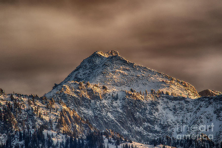 Early Lone Peak Snow Hdr Photograph