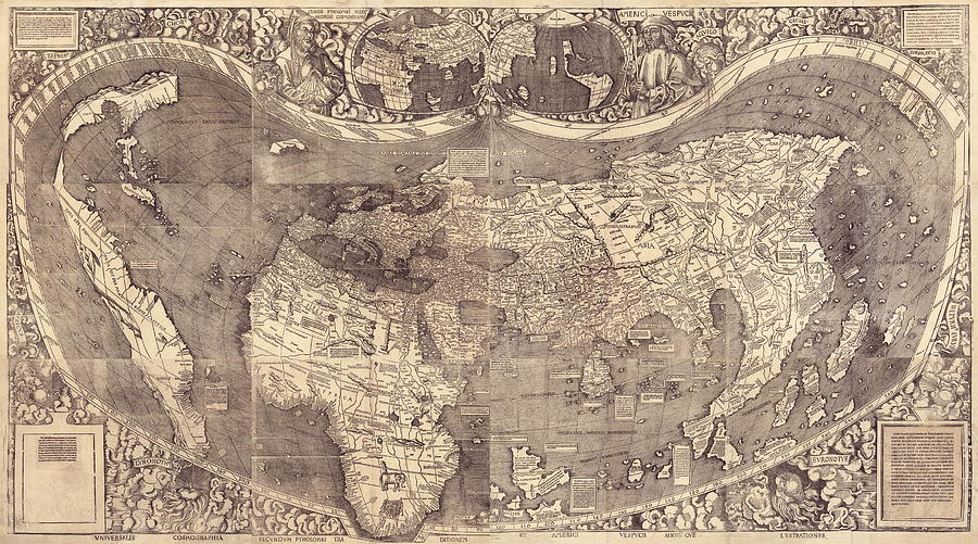 Early Map Of The World Photograph by Library Of Congress/science Photo Library