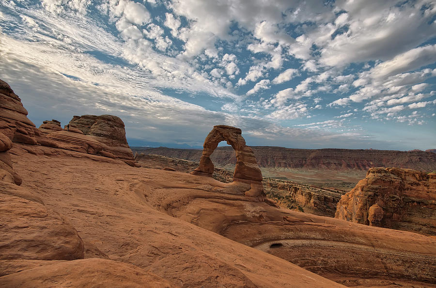 Early Morning At Delicate Arch Photograph by Carolyn Hebbard