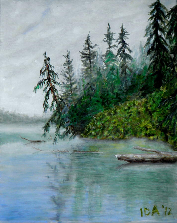 Early Morning At The Lake Painting by Ida Eriksen
