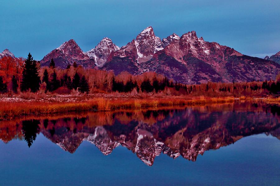 Early Morning at the Tetons Photograph by Benjamin Yeager