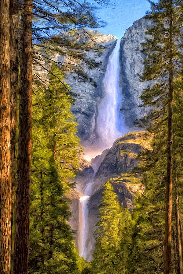 Early Morning at Yosemite Falls Painting by Dominic Piperata