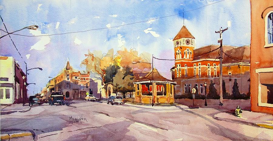 Fairfield Painting - Early Morning Downtown Fairfield by Spencer Meagher