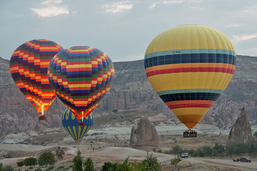 Early Morning Hot Air Balloons In Photograph by Izzet Keribar