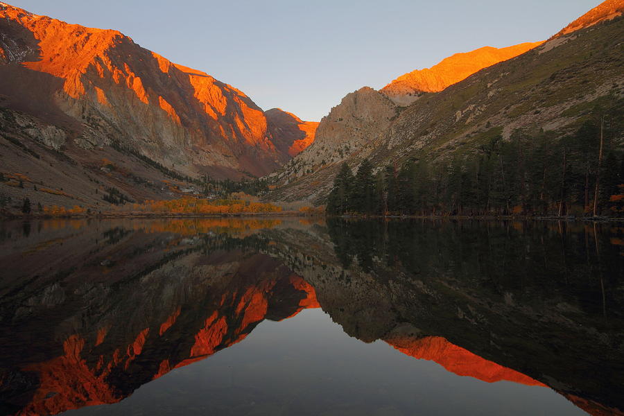 Early morning light during autumn at Parker Lake in the Eastern Sierras Photograph by Jetson Nguyen