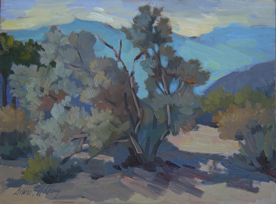 Early Morning Light Smoke Tree Painting by Diane McClary