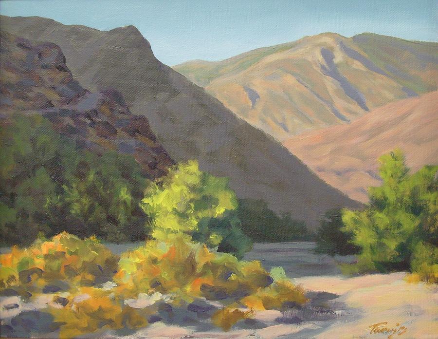 Early Morning Palm Canyon Wash Painting by James H Toenjes