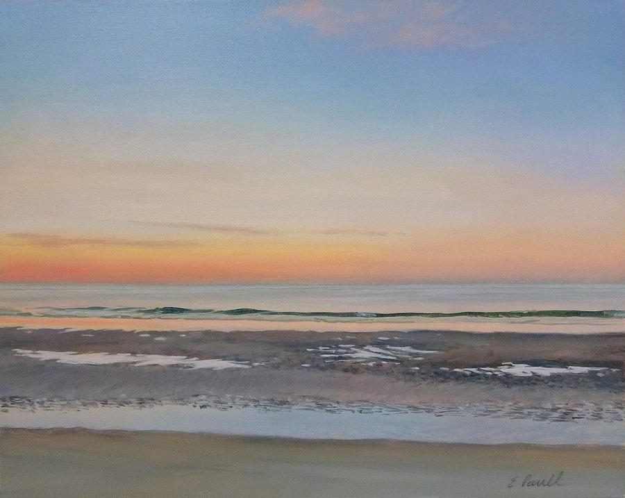 Ocean Painting - Early morning sky by Ellen Paull