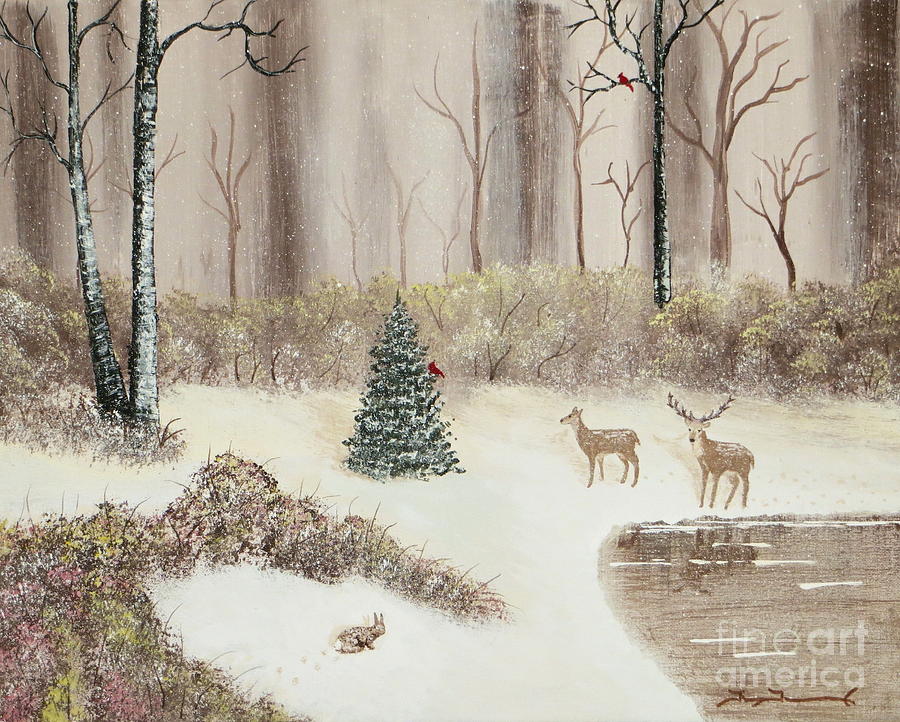 Early Morning Snow Painting by Tim Townsend
