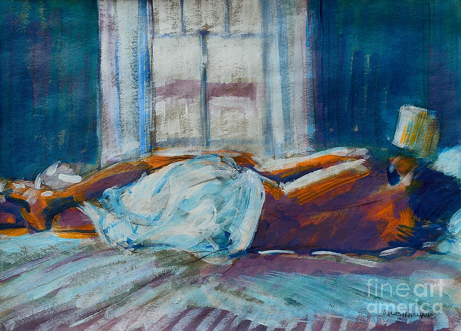Tender Moments Painting - Early Morning Spooning by Charles M Williams