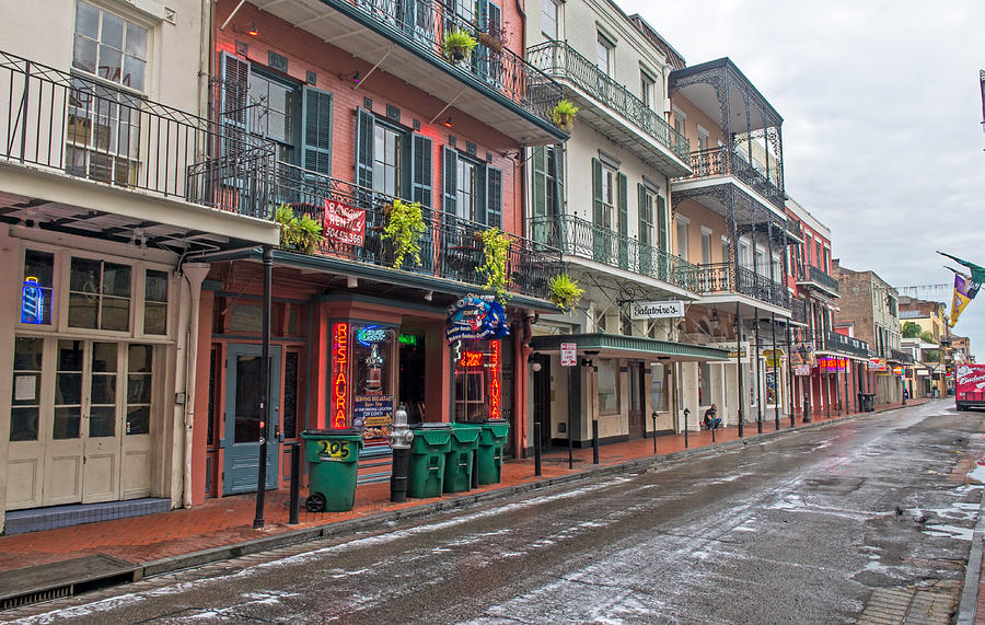 Early Morning Street Sweepers on Bourbon Street Photograph by Willie Harper