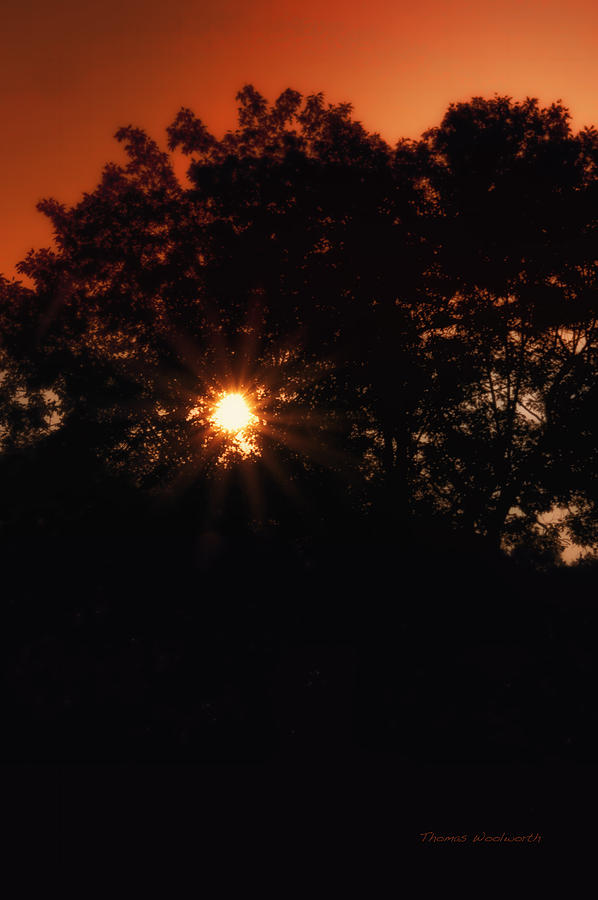 Sunset Photograph - Early Morning Sun Burst by Thomas Woolworth