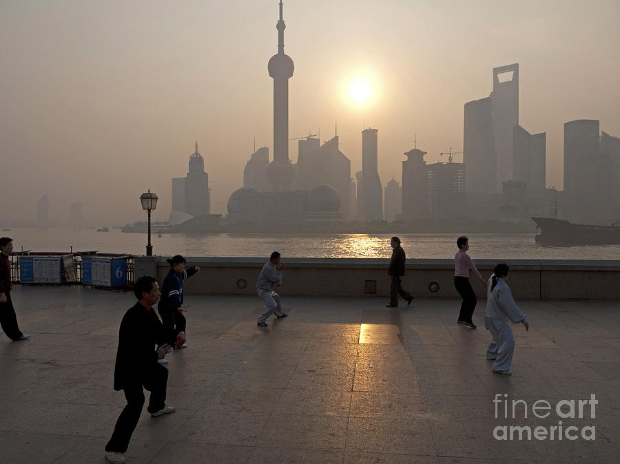 Early Morning Tai Chi, Shanghai Photograph by Adam Sylvester