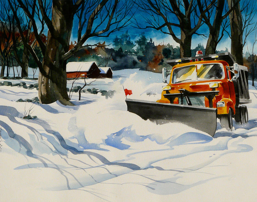 Early Plow Painting by Art Scholz