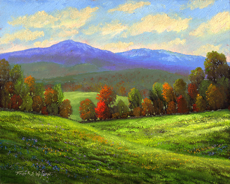 Early September Green Mountains Painting by Frank Wilson