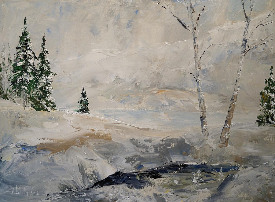 Early Snow Painting by Alan Lakin