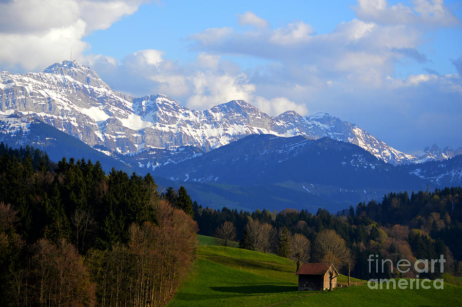 Early Snow in The Swiss Mountains Photograph by Susanne Van Hulst