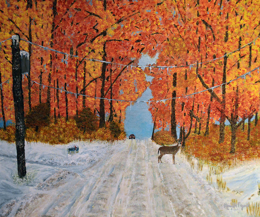 Early snow Painting by Ken Figurski