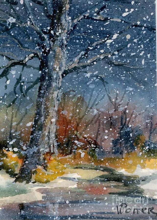 Early Snowfall Painting by Virginia Potter